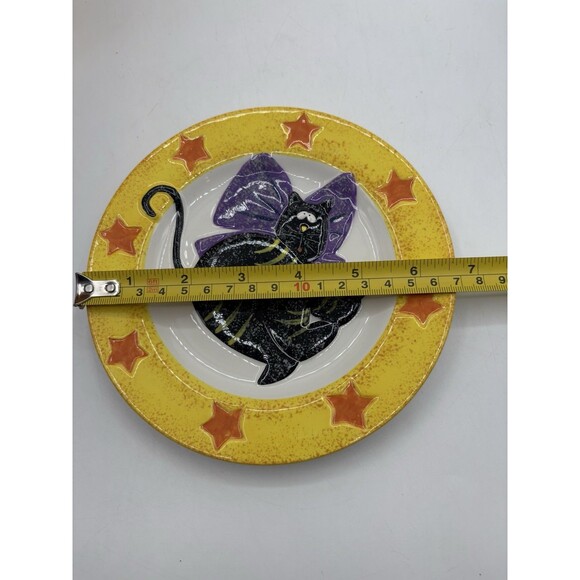 Halloween Matching Black Cat Cup & Dessert Plate Set New Open Box - Picture 8 of 10